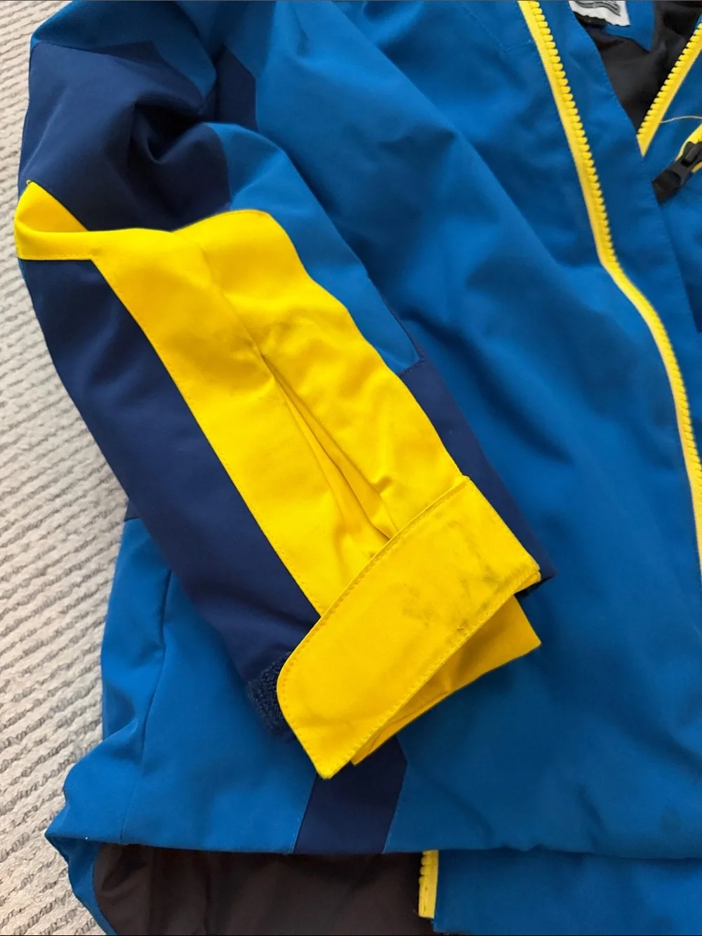 Spyder  blue Kids Blue and Yellow Waterproof Jacket - Youth Outdoor Coat